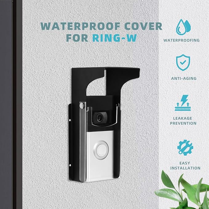 "Black Doorbell Rain Cover - Image 5