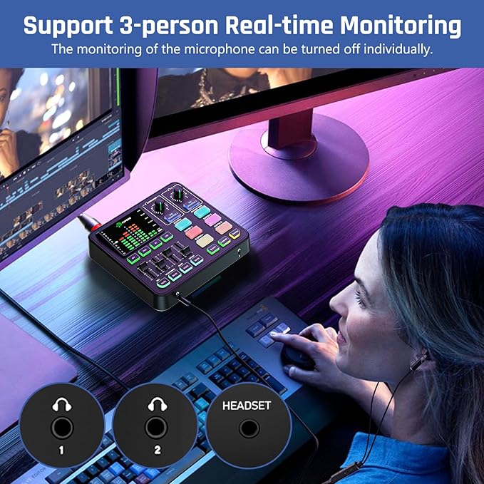 PUPGSIS Gaming Audio Mixer, Audio Interface - Image 9
