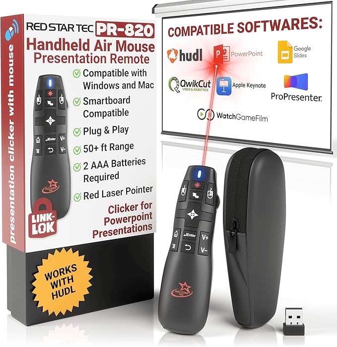 PR-820 Wireless Presentation Clicker by RedStarTec