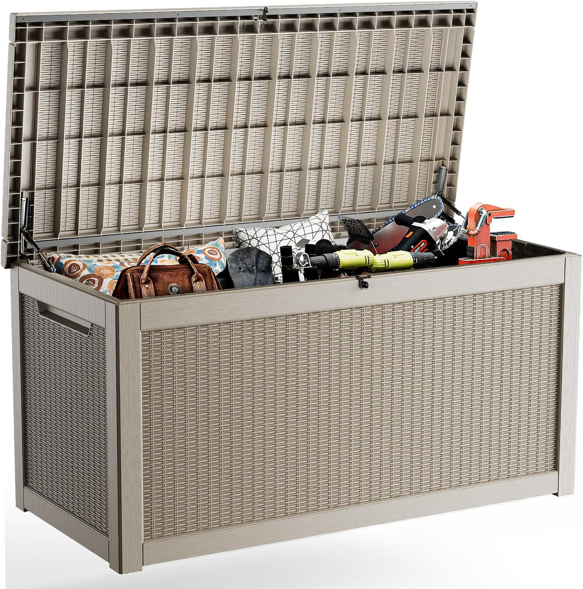 rojik 320 gallon waterproof outdoor deck storage box, main product view
