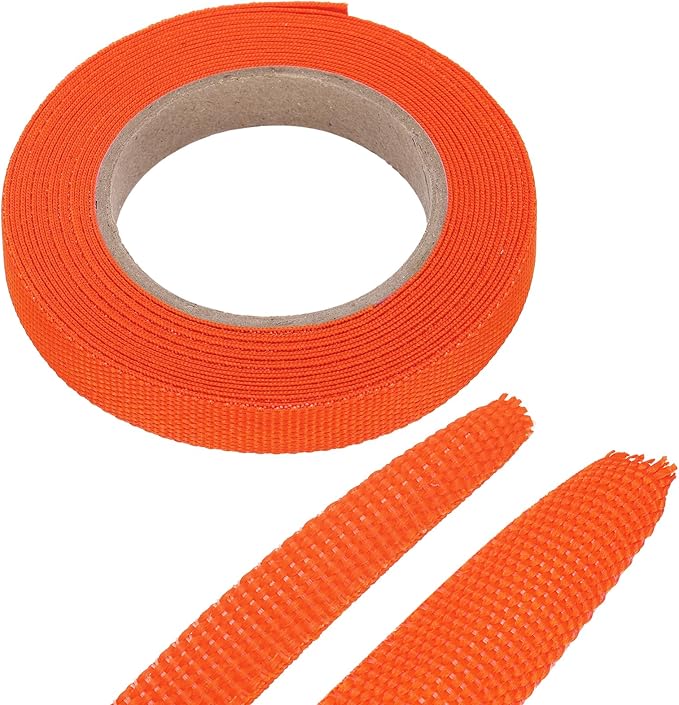 MECCANIXITY Braided Cable Sleeves Heat Shrinkable Fabric Sleeving, 5/16" 16ft by MECCANIXITY