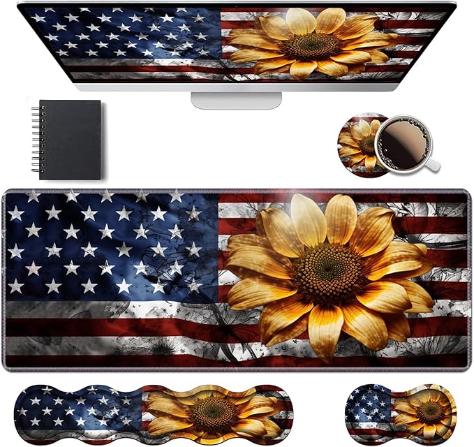 Ergonomic Keyboard Wrist Rest & Mouse Pad Wrist Rest Set, Large XXL Gaming Desk by Unknown