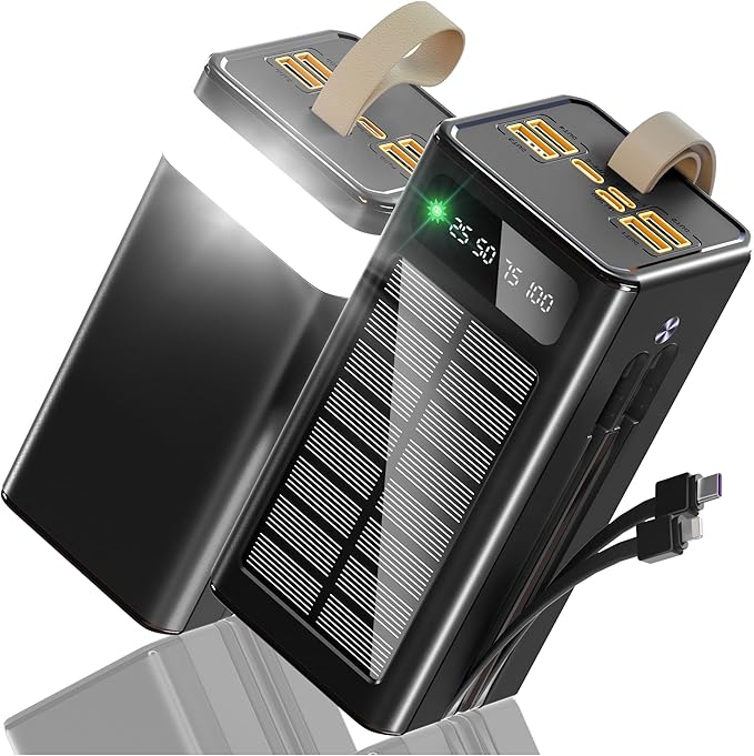 Feidyns 90000mAh Solar Battery Charger, 35W Fast Charging Solar Power Bank by Feidyns