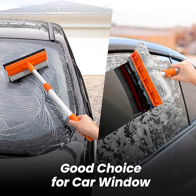 ARTIPOLY Squeegee for Window | 2-in-1 Window Cleaner Sponge and Soft Rubber - Image 3