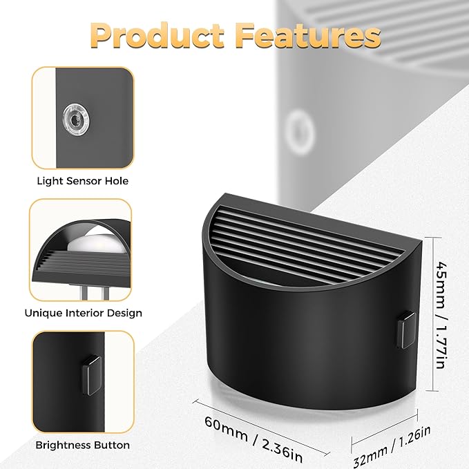 DORESshop LED Night Light, Night Lights Plug into Wall, 3 Level Brightness - Image 4