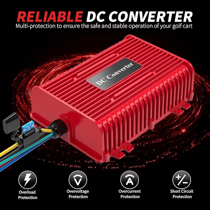Universal 36V 48V to 12V Golf Cart Voltage Reducer DC Converter, 30A 360W DC - Image 2