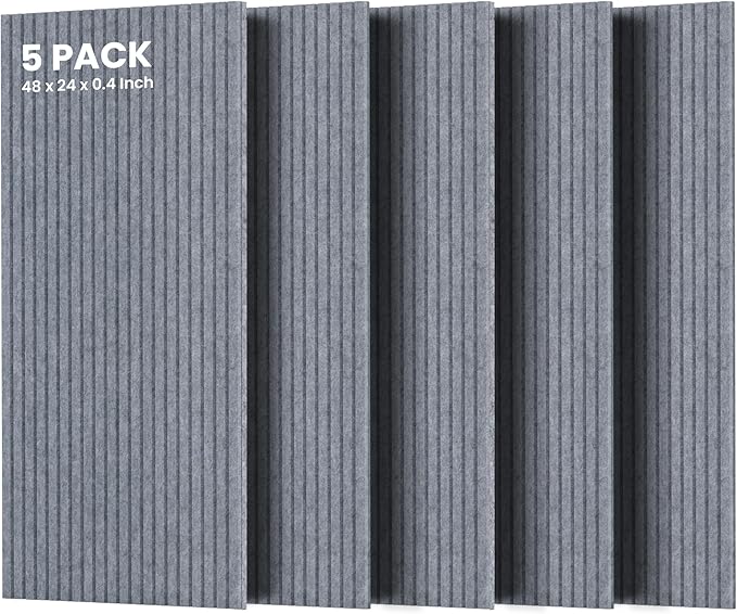 5 Pack Acoustic Panels, Premium Wall Sound Absorbing Panels, Decorative Sound by TO-TH
