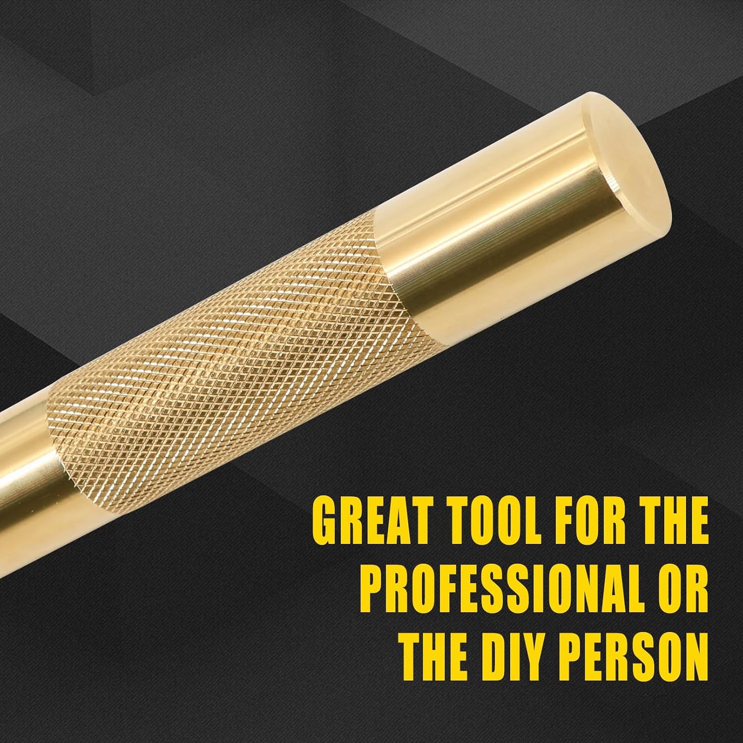2 Pcs Brass Drift Pin Punch Set Hand Tool Punches 3/8in to 5/8in, 3/4in Mechanic’s Non-Marring Chisel Punches