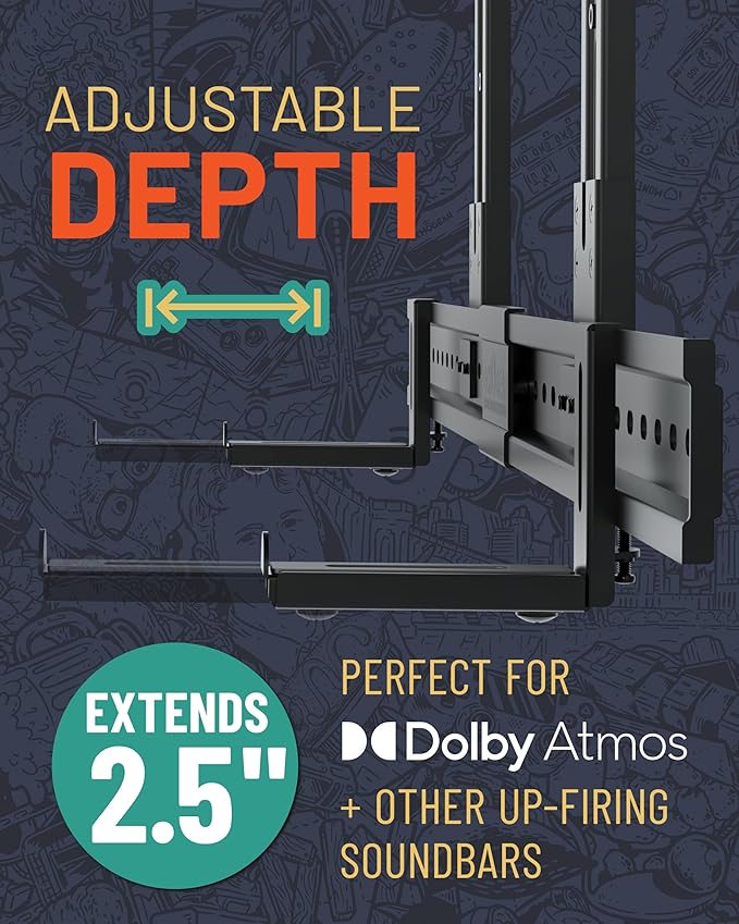 ECHOGEAR XL Soundbar Mount for Speakers up to 20lbs – Attaches to TVs up to 86” - Image 5