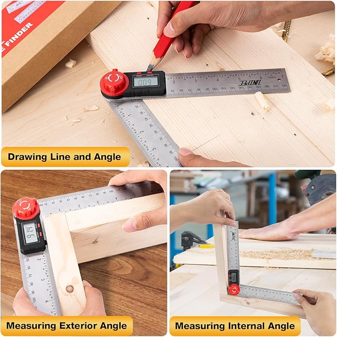 UNIPEC Digital Angle Finder Protractor, Angle Finder Ruler, Stainless steel - Image 3
