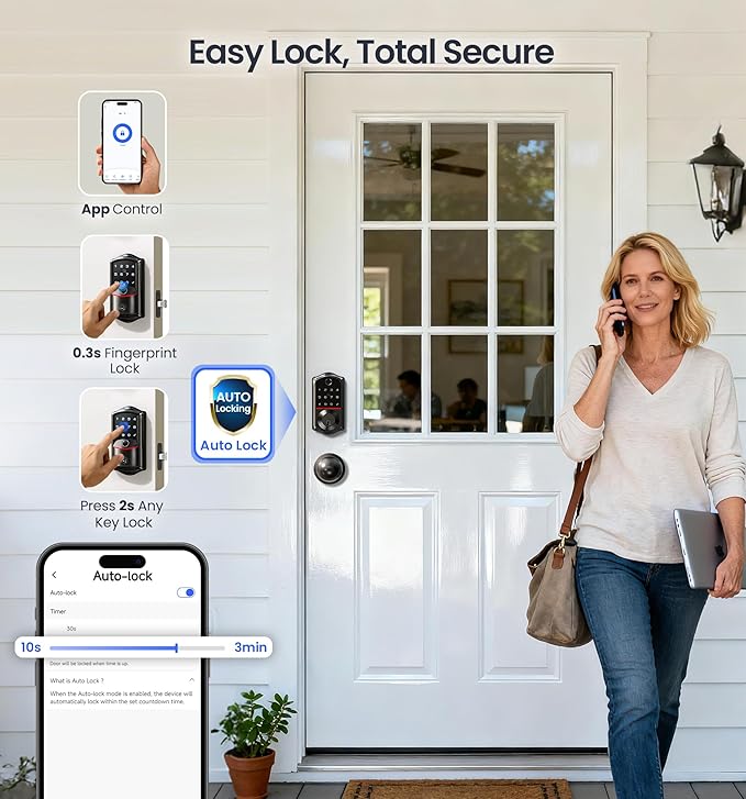 Veise VE017-K Fingerprint Smart Lock - Image 6