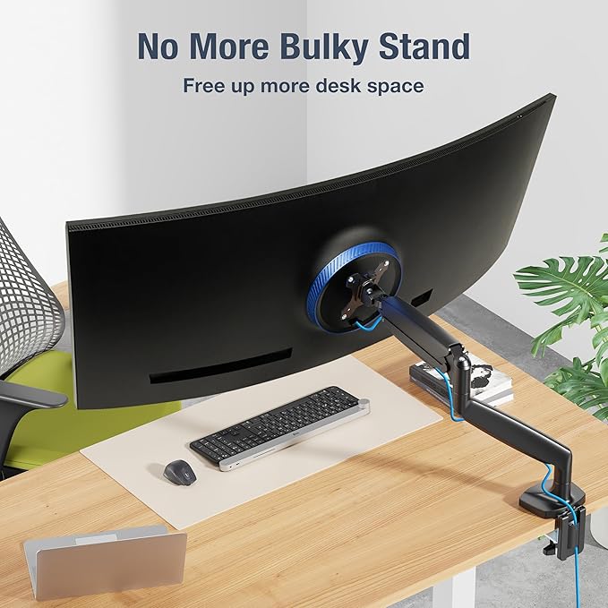 AVLT Single 17"-45" Monitor Arm Desk Mount Premium Mechanical Spring fits One - Image 7