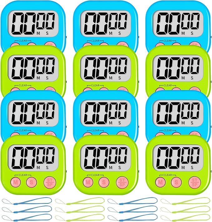 ZILLEEN Classroom Timer for Kids Teachers 12 Pack Digital Tmers by ZILLEEN