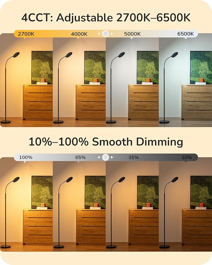 EDISHINE LED Floor Lamp, 1300LM Super Bright Reading Floor Lamps - Image 2