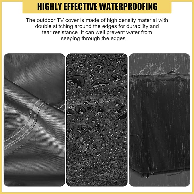 Hdenmist Outdoor TV Cover 44 Inch Weatherproof, Waterproof Outdoor TV Stand - Image 4