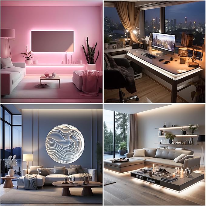 UVTaoYuan LED Strip Lights Set of 2 Pack 3.28FT COB Light Strips USB 5V 6500K - Image 2