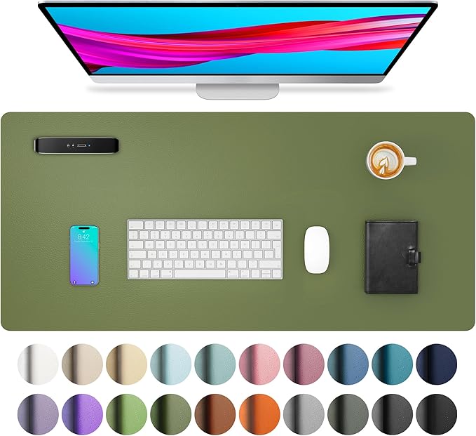 Aothia Desk Protector Mat, Mouse Pad, Non-Slip Waterproof PU Leather Desk by AothiaSimpleNaturalUnique