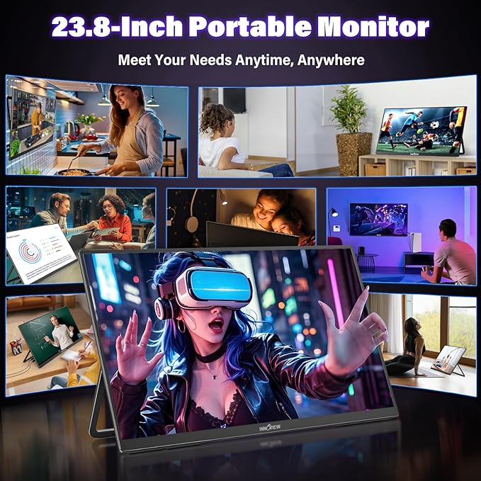 InnoView 23.8 Inch 2K 100Hz Large Portable Monitor ∆E<2 100% sRGB Fast IPS - Image 6