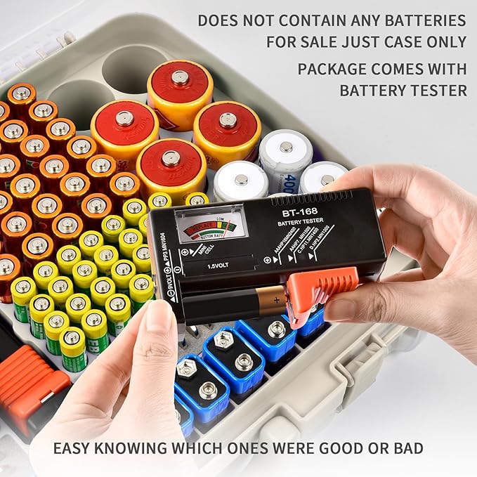 Aptbyte Battery Organizer Storage Holder Box Case - Image 6