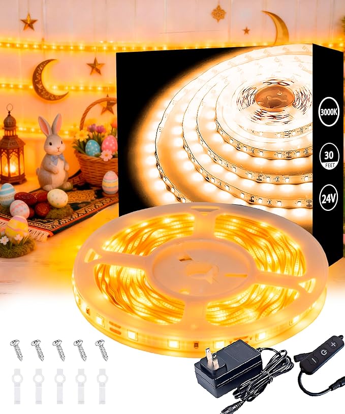 Aalnfe 30 FT Warm White Led Lights Strip Rope Lights by Aalnfe