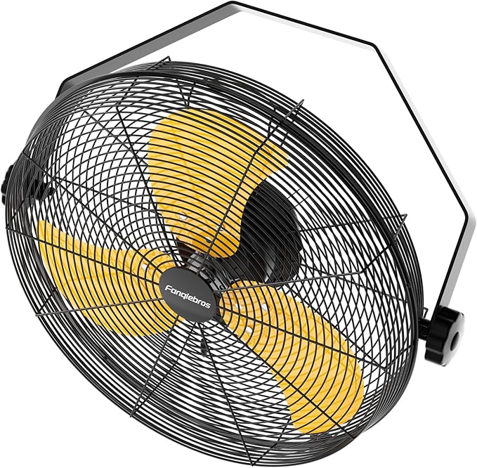 2600 CFM 14 inch Outdoor High Velocity Wall Mounted Fan, 3-Speed Metal Fans by Fanqiebros
