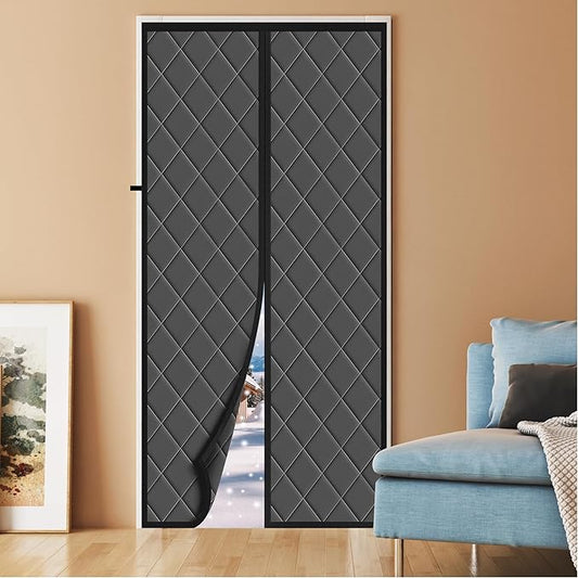 Magnetic Thermal Insulated Door Curtain, Fits Door Size 38" x 82", Durable by Welcometobuy