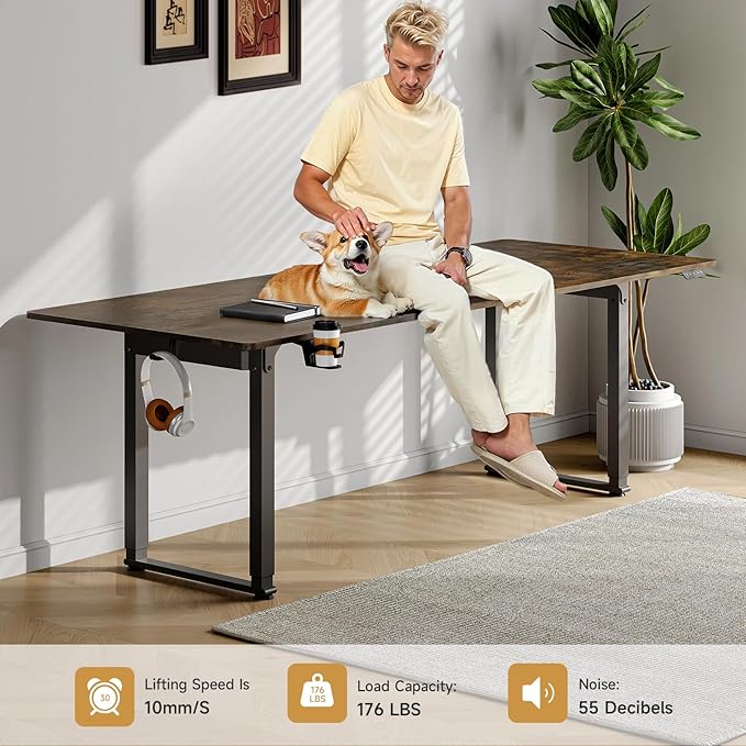 ONBRILL Standing Desk, 71x32 Inches Rectangle Stand Up Desk - Image 5