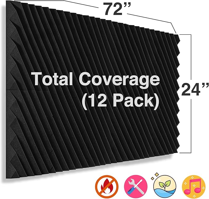 Foroomaco 12 Pack Sound Proof Foam Panels - Image 5