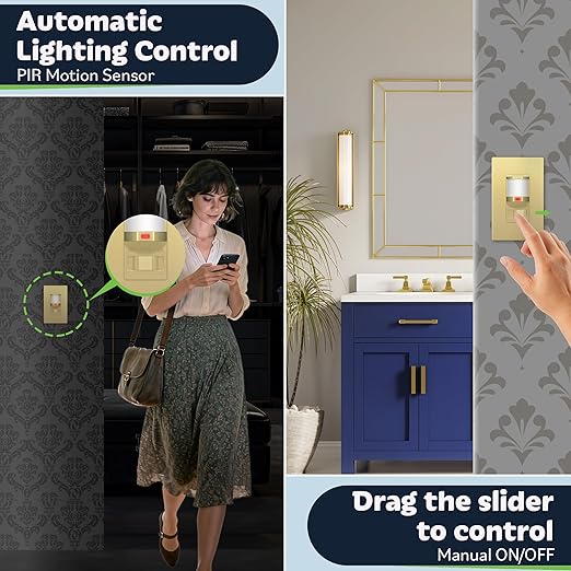 TOPGREENER Occupancy/Vacancy PIR Motion Sensor Light Switch, CDS Sensor - Image 7
