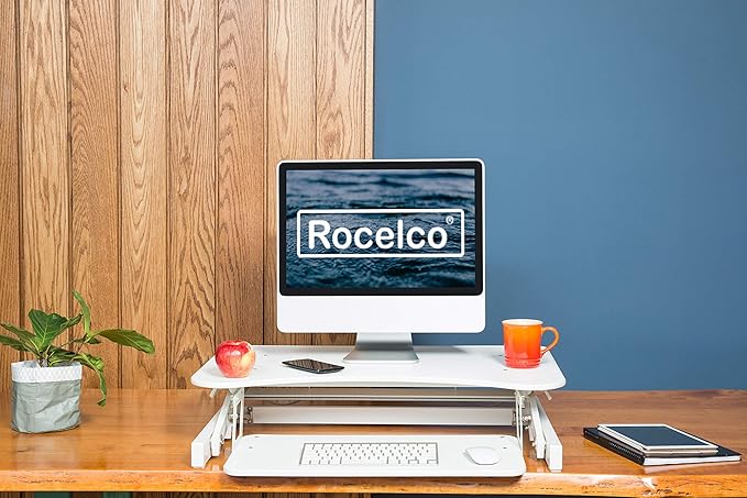 Rocelco 32" Height Adjustable Standing Desk Converter - Image 4