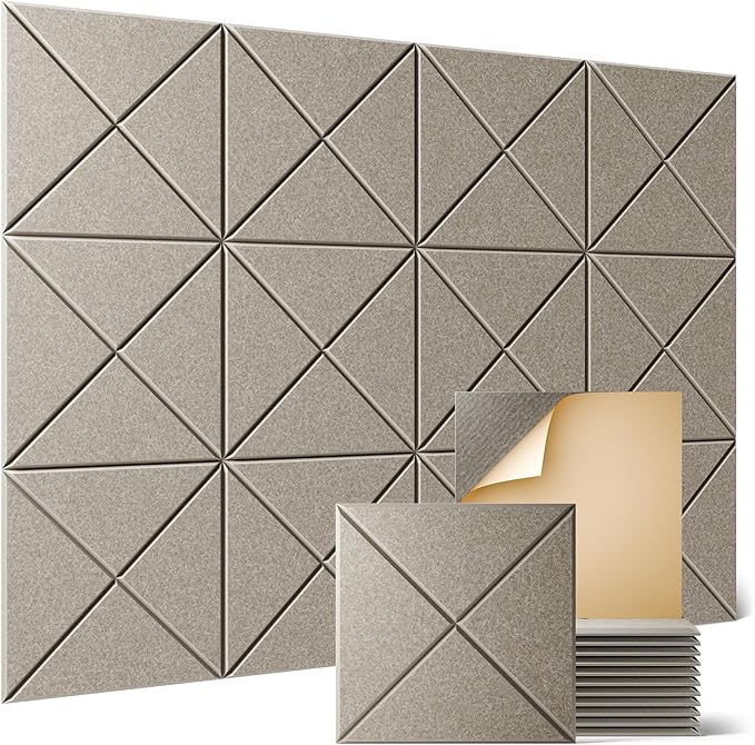 Sonicism 12 Pack X-Lined Acoustic Panels by Sonicism