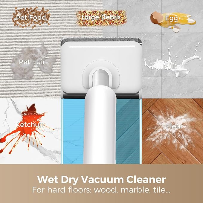 BROBIG Wet Dry Vacuum Cleaner, 180°Lie-Flat Vacuum Mop All in One - Image 2