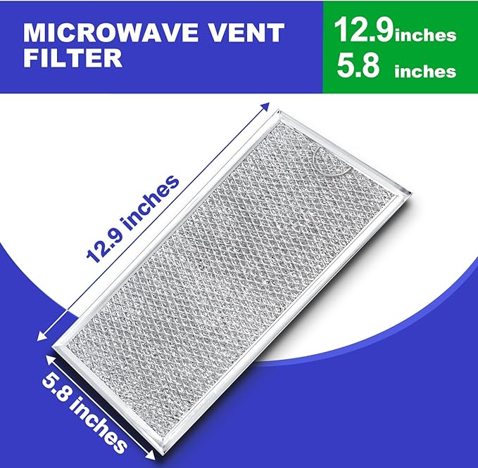 OEM Microwave Filter Replacement 12.9" x 5.8" Fit - Image 2