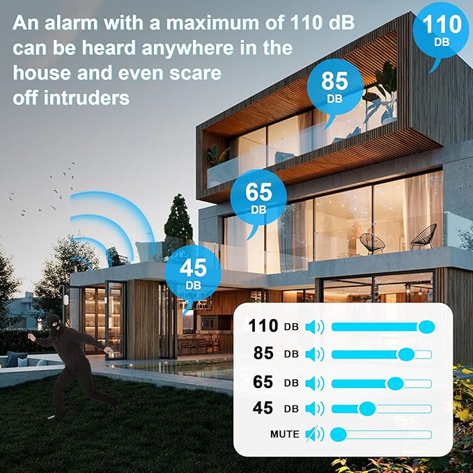 SanJie Door Chime, Wireless Door Chimes When Door Open Entry - Image 6