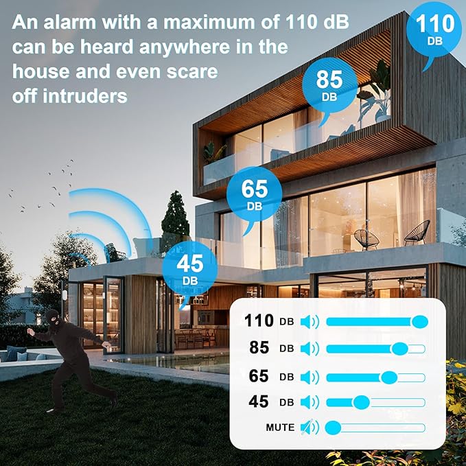 SanJie Door Chime, Wireless Door Chimes When Door Open Entry - Image 6