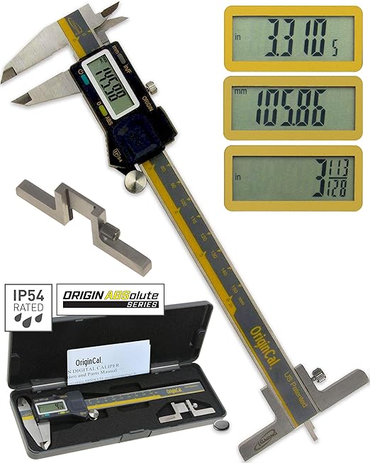 iGAGING Absolute Origin 0-6" Digital Caliper, IP54 Stainless Steel, SPC/USB by iGaging