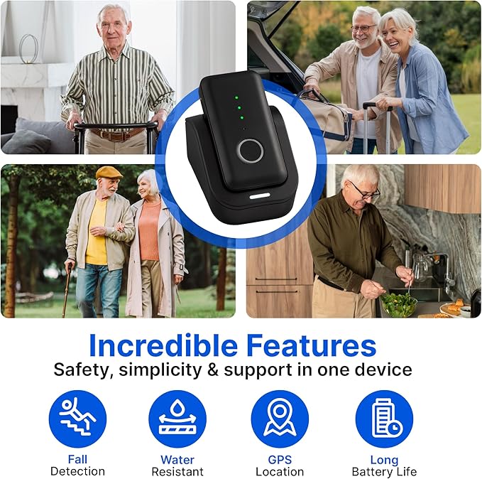 Home&Wellness Senior Safety Gemini Go Anywhere Medical Alert Device Button - Image 4