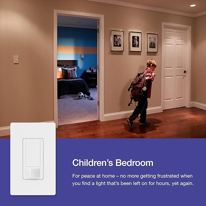 Lutron Maestro Motion Sensor Switch | 2 Amp, Single Pole | MS-OPS2-SW | Snow - Image 6
