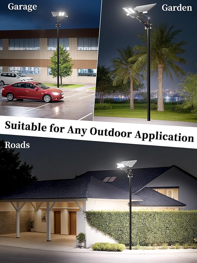 Ofuray OL-9600W Solar Street Lights Outdoor, Parking Lot Lights Commercial Dusk - Image 5