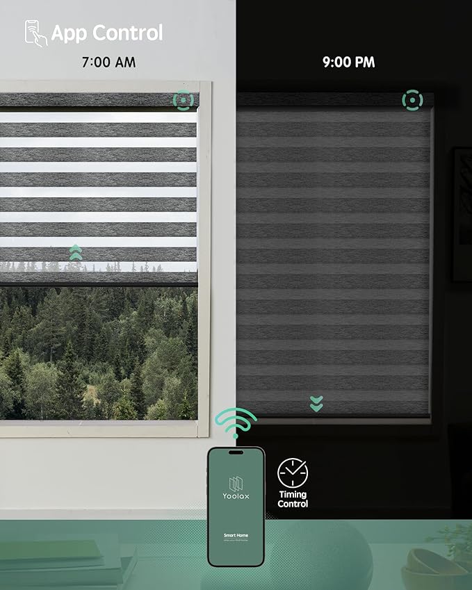 Yoolax Motorized Zebra Blinds Compatible - Image 4