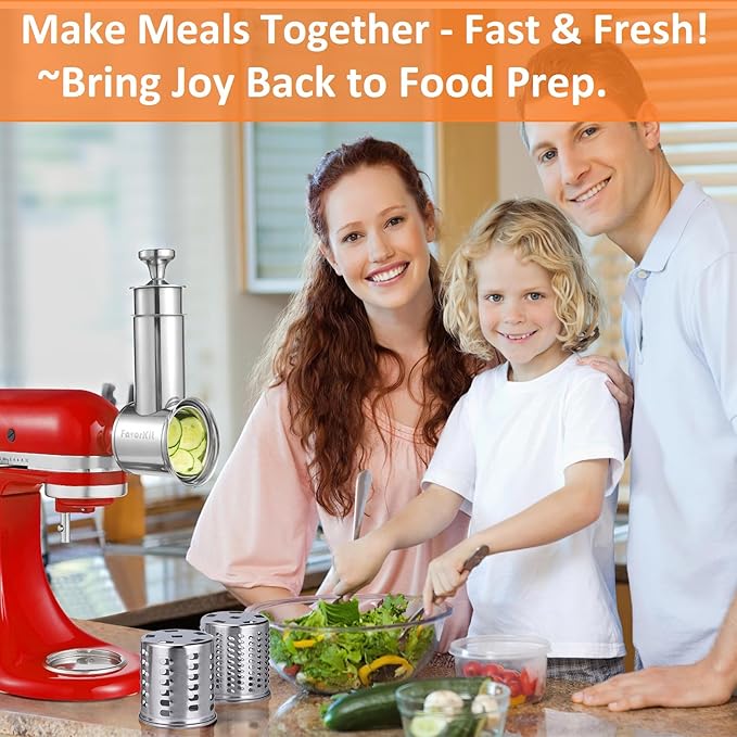 FavorKit Large Stainless Steel Slicer Shredder Attachment - Image 2
