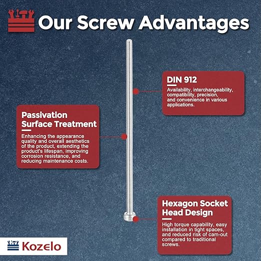 Kozelo 6pcs Socket Head Cap Screws - Image 3