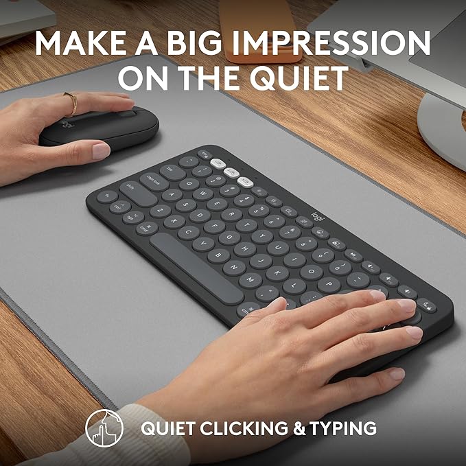 Logitech Pebble 2 Combo for Mac, Wireless Keyboard and Mouse, Quiet and Portable - Image 8