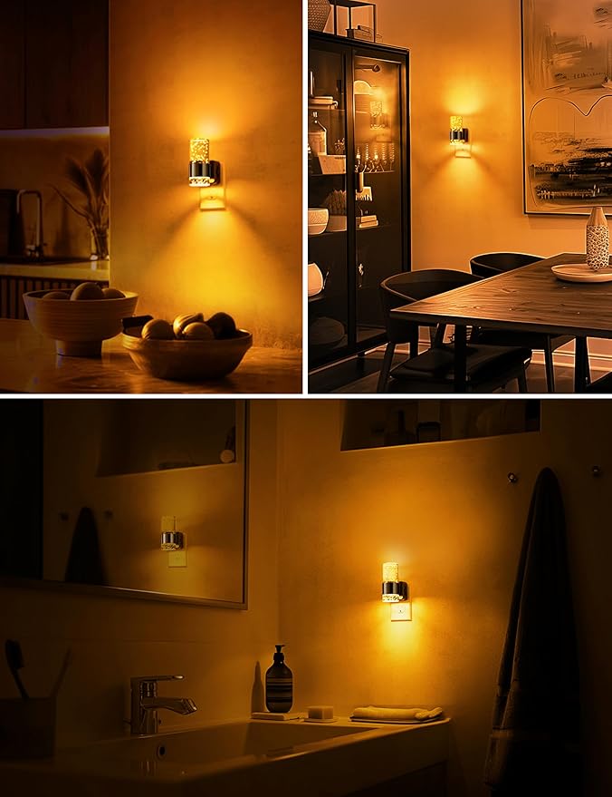 L LOHAS LED Night Light, Dimmable Night Lights Plug into Wall, 2 Pack Acrylic - Image 5