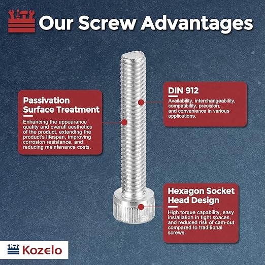 Kozelo 20pcs Socket Head Cap Screws - Image 3