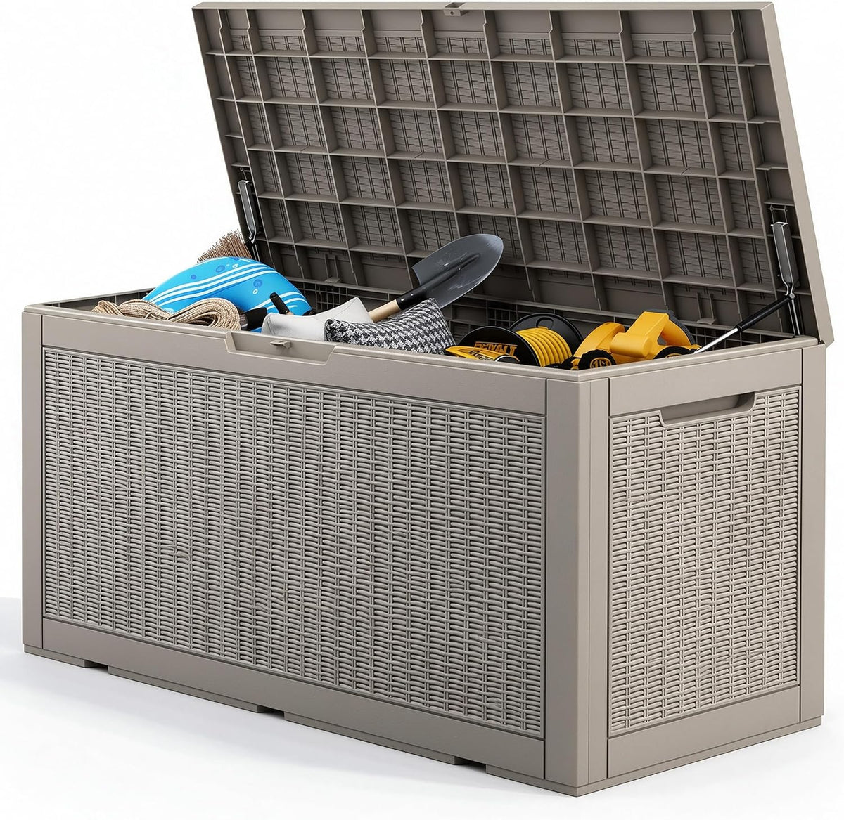 130 gallon deck box,lockable outdoor storage box gas, main product view