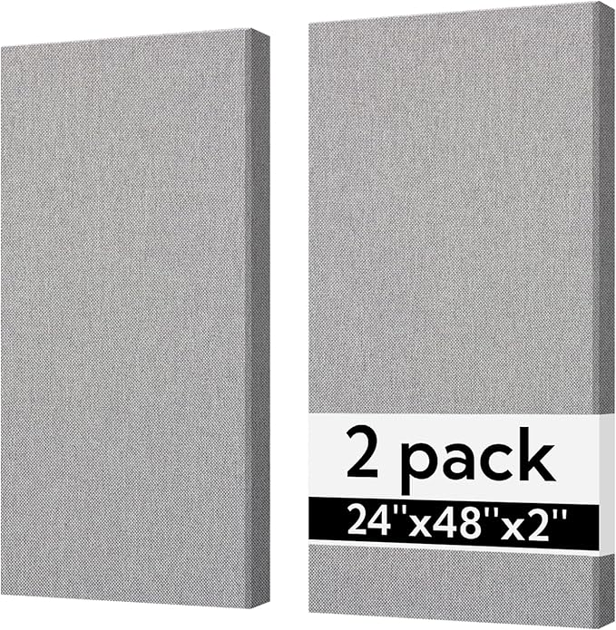 Olanglab Sound Absorbing Acoustic Wall Panels 2 Pack, Large Fabric Wrapped by Olanglab
