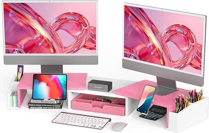 Simple Houseware Desk Dual Monitor Stand Riser by SimpleHouseware