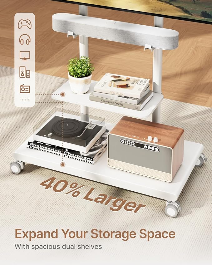 ECOTINY Steel Base Rolling TV Stand - Image 7