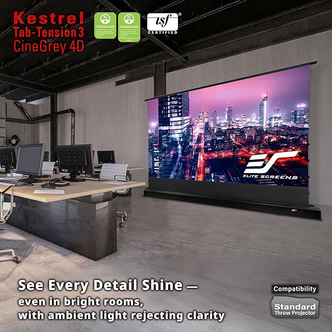Elite Screens Kestrel Tab-Tension 3 CineGrey 4D, 122 inch 16:9, Standard Throw - Image 2